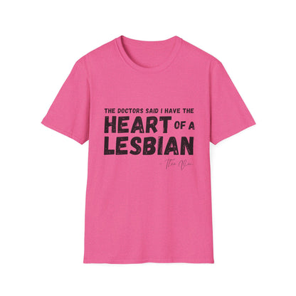 Heart of a Lesbian Unisex Softstyle T-Shirt Theo Von Inspired T-shirt