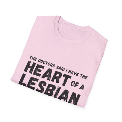 Heart of a Lesbian Unisex Softstyle T-Shirt Theo Von Inspired T-shirt