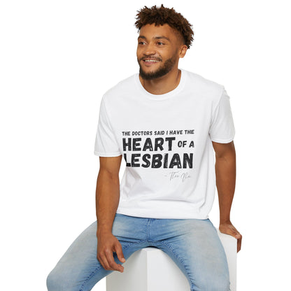 Heart of a Lesbian Unisex Softstyle T-Shirt Theo Von Inspired T-shirt