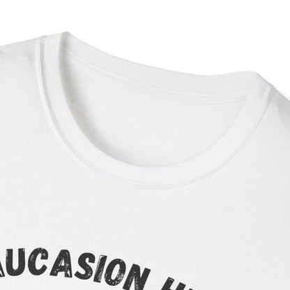 Funny Caucasian Heat T-Shirt - Bringin' the Fire Since Birth - Cool Graphic Tee for Casual Wear