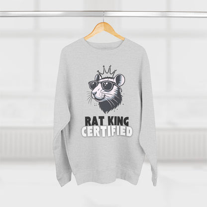 Unisex Rat King Certified Crewneck Sweatshirt - Fun and Unique Gift for Animal Lovers