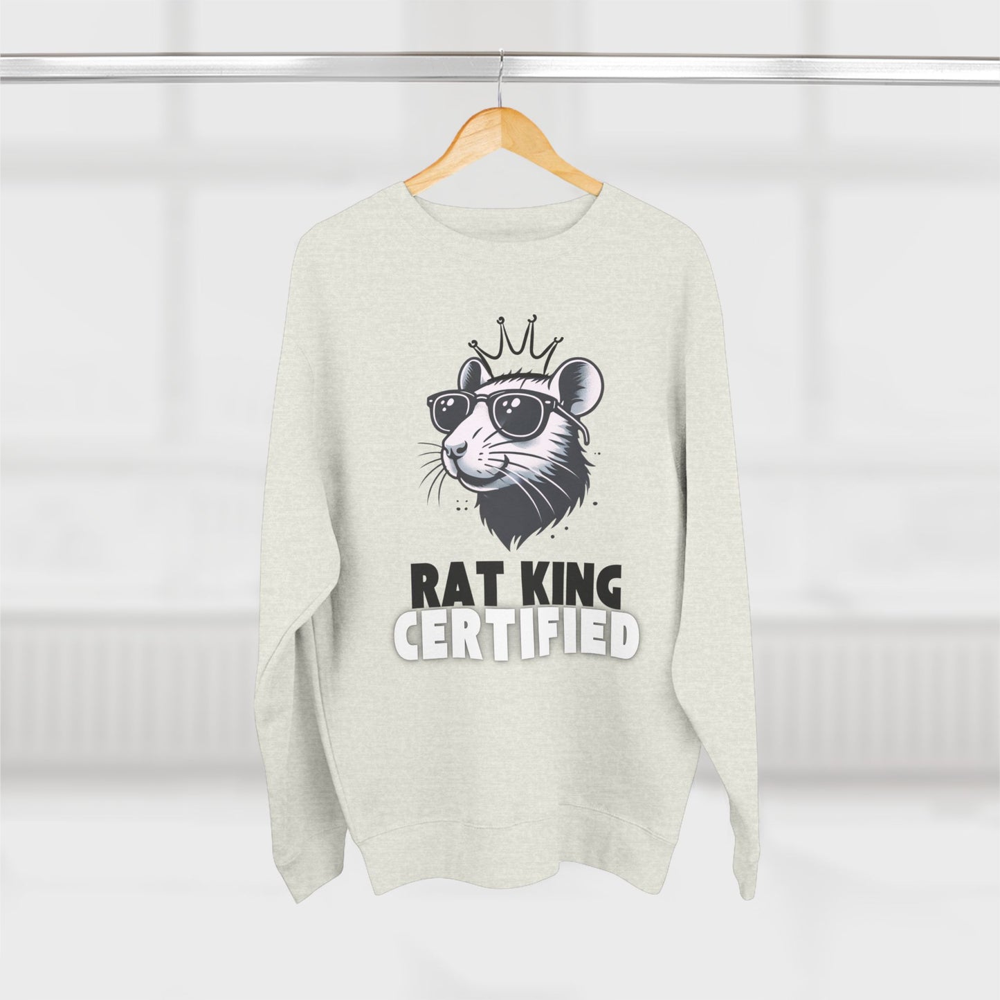 Unisex Rat King Certified Crewneck Sweatshirt - Fun and Unique Gift for Animal Lovers