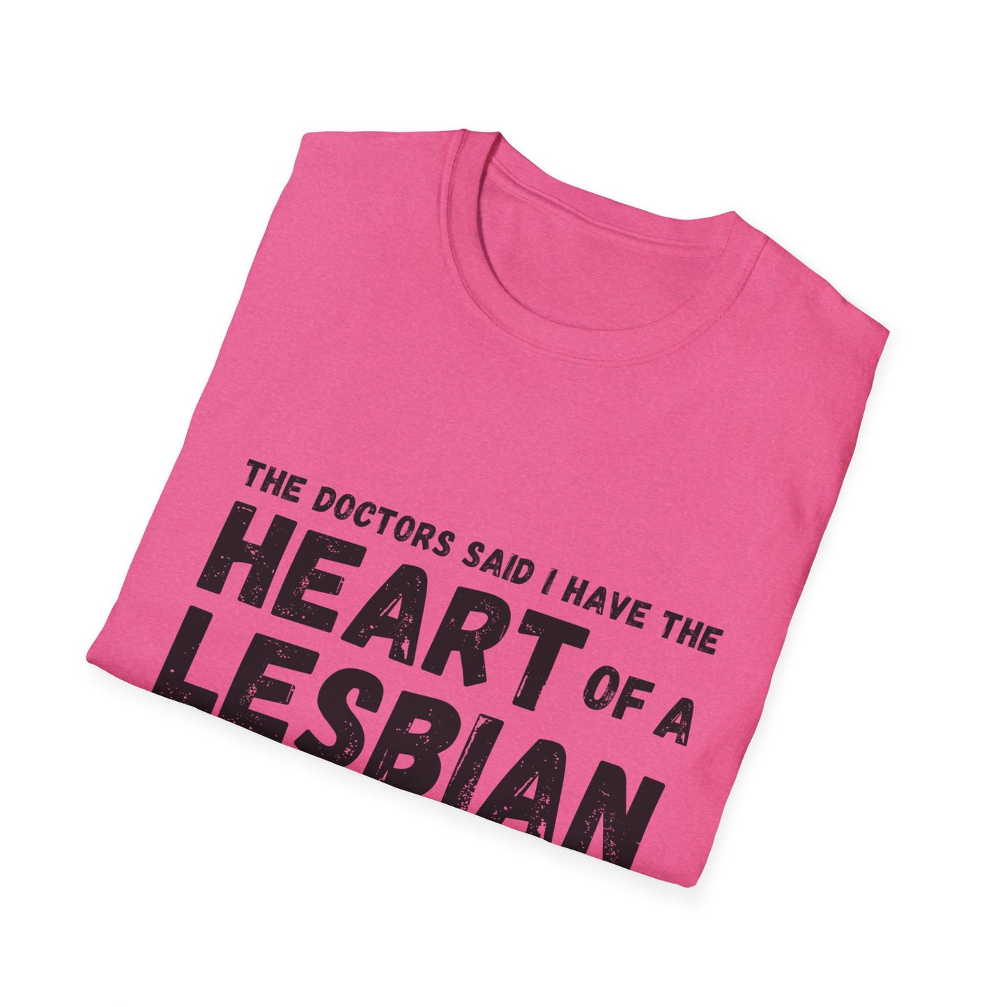 Heart of a Lesbian Unisex Softstyle T-Shirt Theo Von Inspired T-shirt