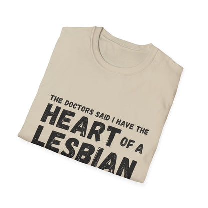 Heart of a Lesbian Unisex Softstyle T-Shirt Theo Von Inspired T-shirt