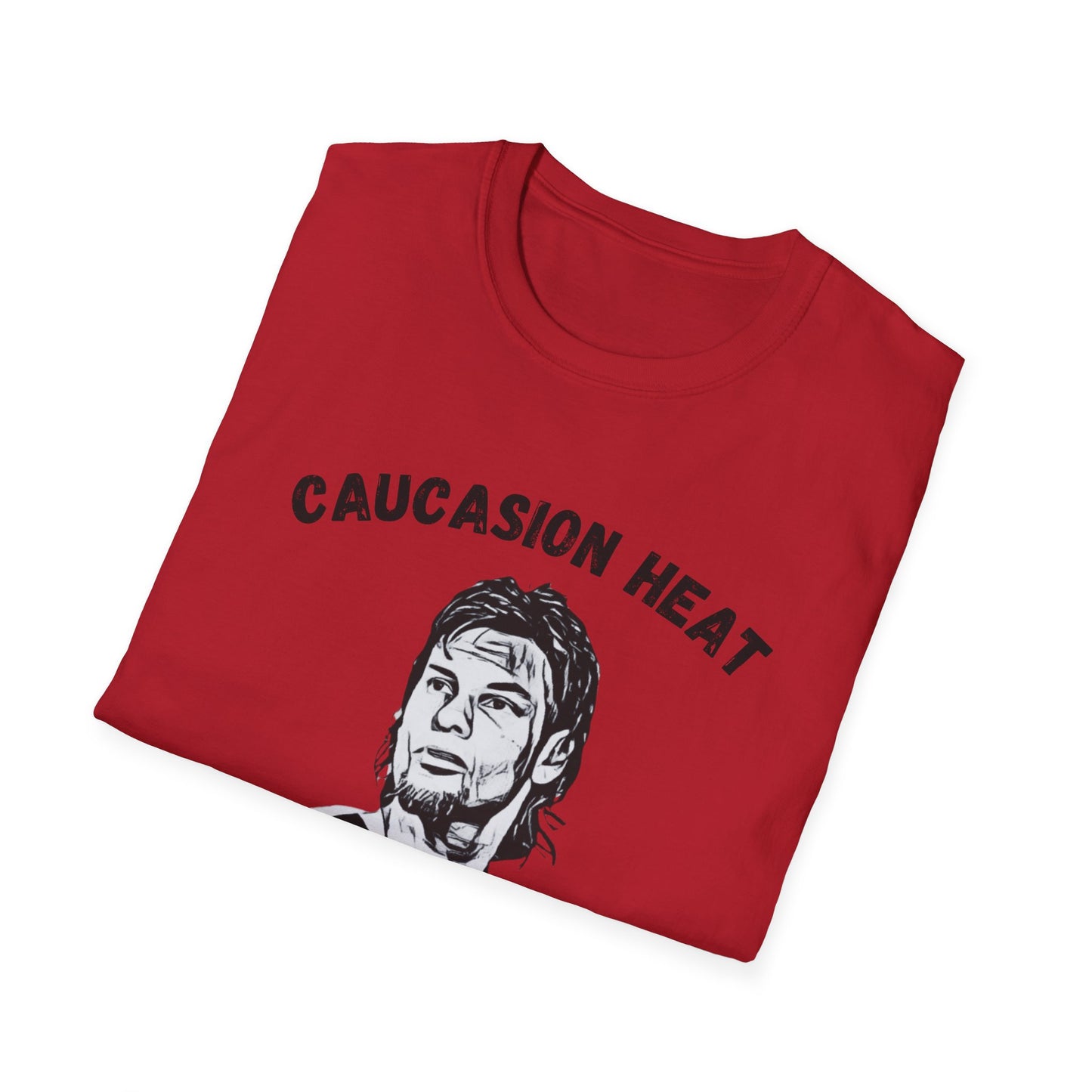 Funny Caucasian Heat T-Shirt - Bringin' the Fire Since Birth - Cool Graphic Tee for Casual Wear