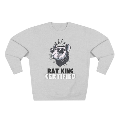 Unisex Rat King Certified Crewneck Sweatshirt - Fun and Unique Gift for Animal Lovers