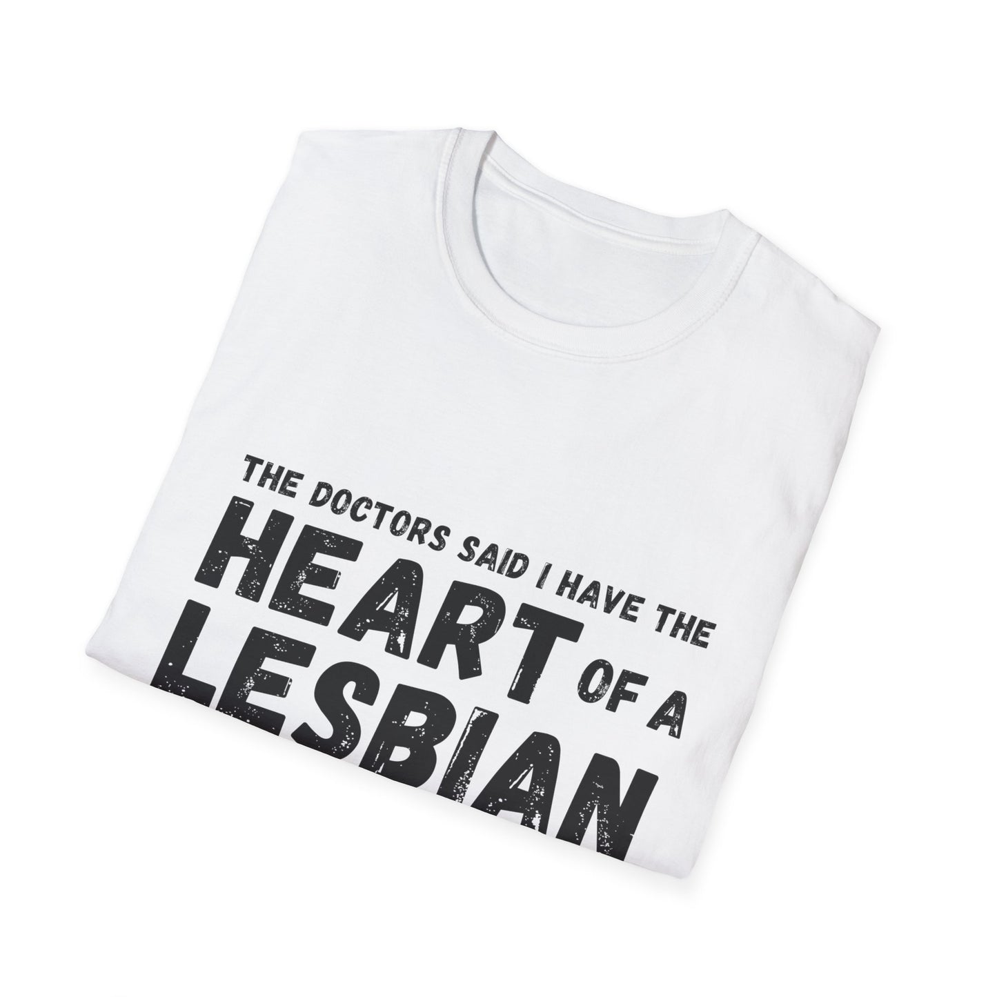 Heart of a Lesbian Unisex Softstyle T-Shirt Theo Von Inspired T-shirt