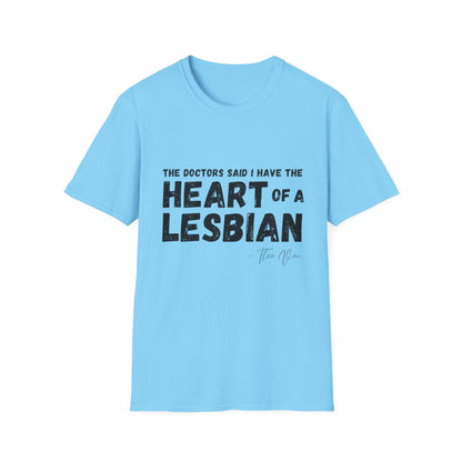 Heart of a Lesbian Unisex Softstyle T-Shirt Theo Von Inspired T-shirt