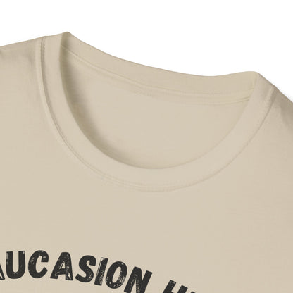 Funny Caucasian Heat T-Shirt - Bringin' the Fire Since Birth - Cool Graphic Tee for Casual Wear