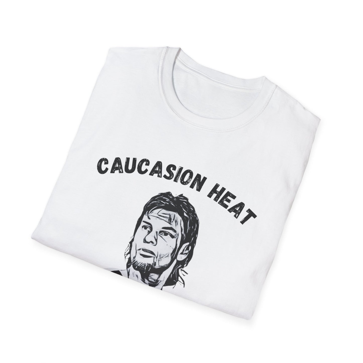 Funny Caucasian Heat T-Shirt - Bringin' the Fire Since Birth - Cool Graphic Tee for Casual Wear