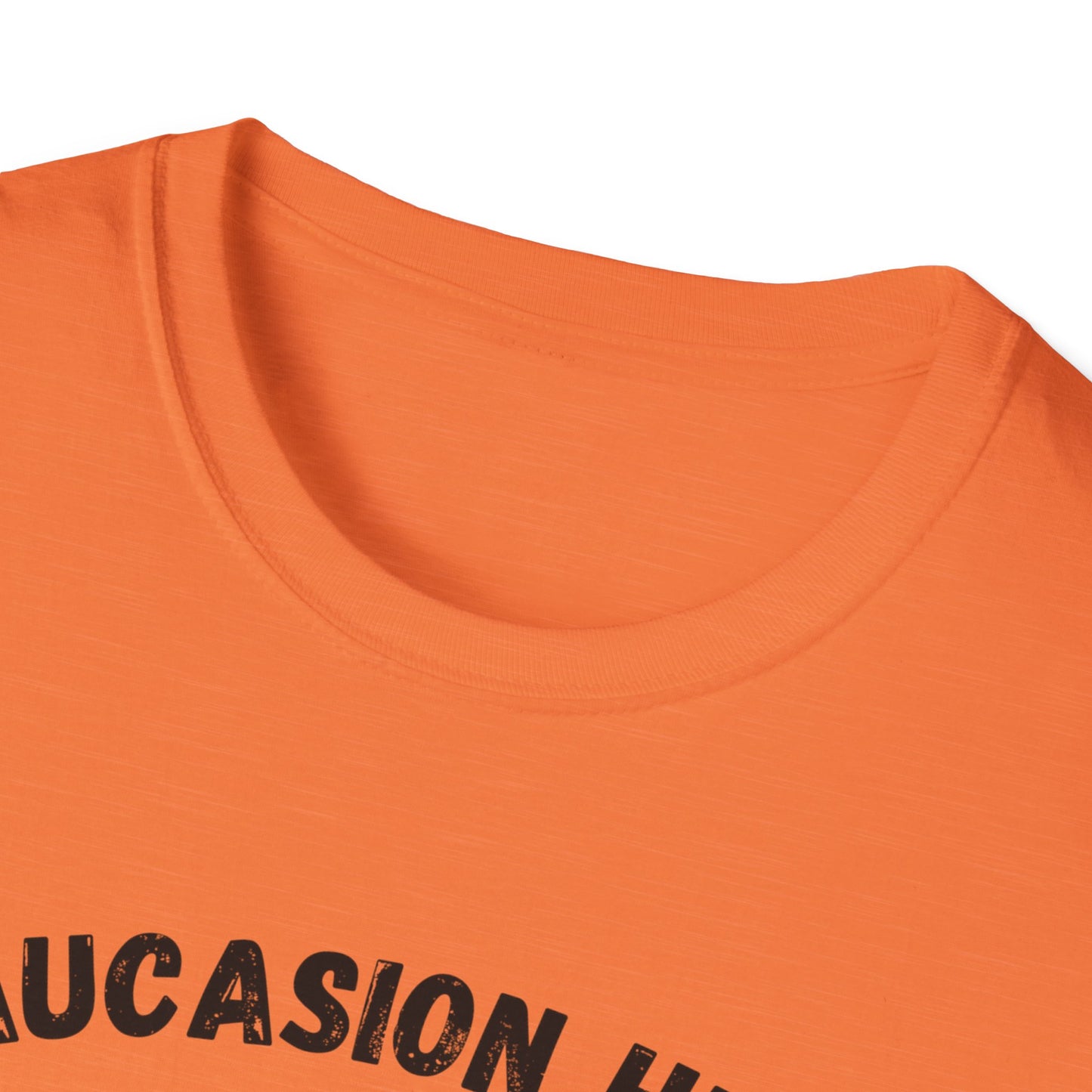 Funny Caucasian Heat T-Shirt - Bringin' the Fire Since Birth - Cool Graphic Tee for Casual Wear