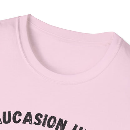 Funny Caucasian Heat T-Shirt - Bringin' the Fire Since Birth - Cool Graphic Tee for Casual Wear